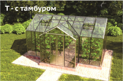 Теплица Ботаник с Т-минитамбуром