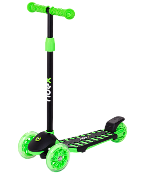 БЕЗ УПАКОВКИ Самокат 3-колесный Spike 3D 120/100 мм, зеленый