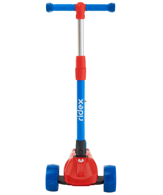 БЕЗ УПАКОВКИ Самокат 3-колесный Juicy R 120/80 мм, красный/синий