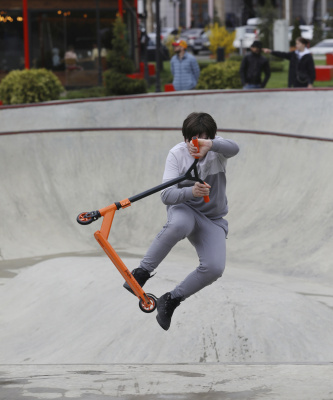 БЕЗ УПАКОВКИ Самокат трюковый Phoenix Black 100 мм