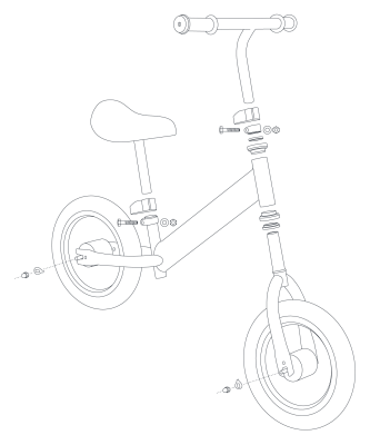 БЕЗ УПАКОВКИ Беговел Spice, белый/фиолетовый