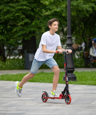 БЕЗ УПАКОВКИ Самокат 2-колесный Delta 180 мм, красный