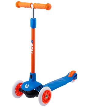 Самокат 3-колесный Hero, 120/80 мм, синий/оранжевый