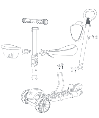 БЕЗ УПАКОВКИ Самокат-беговел Starlet, розовый