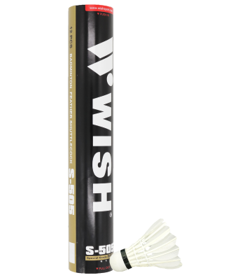 Набор воланов для бадминтона S-505, перо, 12 штук