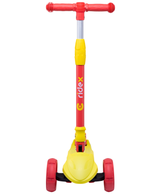 БЕЗ УПАКОВКИ Самокат 3-колесный Bunny, 135/90 мм, желтый/красный
