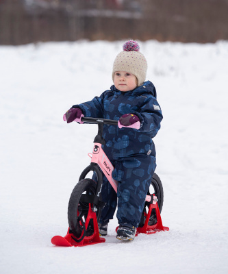 БЕЗ УПАКОВКИ Снегокат-беговел Bun, розовый