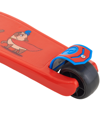 БЕЗ УПАКОВКИ Самокат 3-колесный Juicy R 120/80 мм, красный/синий