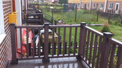 Ограждения Holzhof WoodStyle с тиснением "под дерево"  (комплект в коробке)