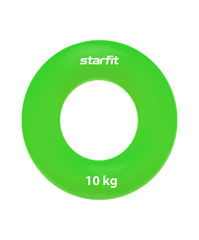 Эспандер кистевой ES-403 "Кольцо", диаметр 7 см, 10 кг, силикогель, зеленый