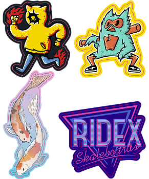 Набор наклеек Koi, 4 шт. Набор наклеек Koi, 4 шт.