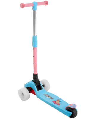 БЕЗ УПАКОВКИ Самокат 3-колесный Juicy R 120/80 мм, голубой/розовый