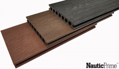Террасная доска NauticPrime Resine Шовная, с резиновым верхним слоем 22х148*х4000 мм