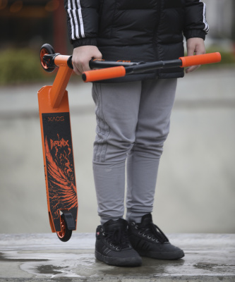 БЕЗ УПАКОВКИ Самокат трюковый Phoenix Black 100 мм