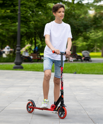 БЕЗ УПАКОВКИ Самокат 2-колесный Delta 180 мм, красный